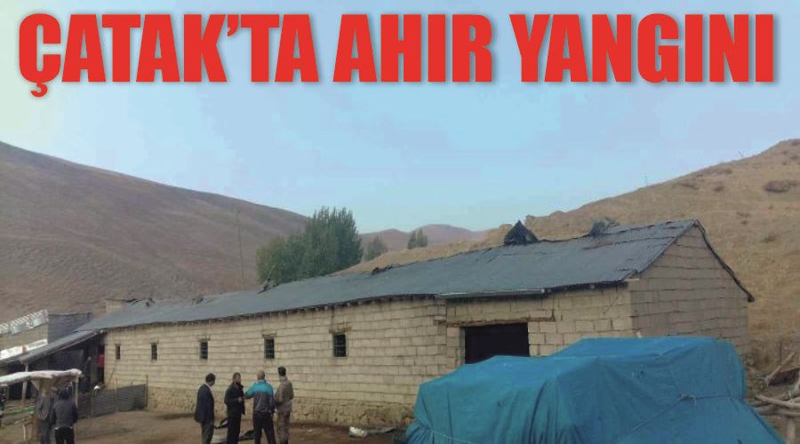 Çatak’ta ahır yangını