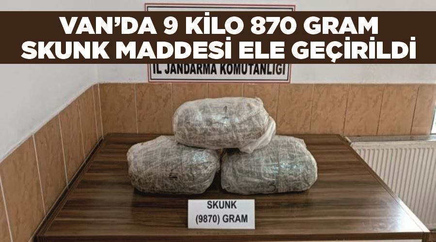 Van’da 9 kilo 870 gram skunk maddesi ele geçirildi