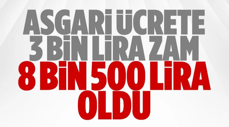 Asgari ücret 2023 yılı için ne kadar oldu?