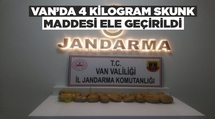 Van’da 4 kilogram skunk maddesi ele geçirildi