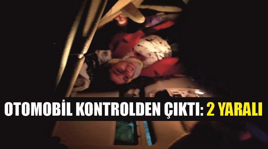 Otomobil kontrolden çıktı: 2 yaralı