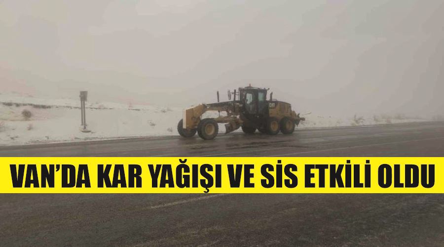 Van’da kar yağışı ve sis etkili oldu
