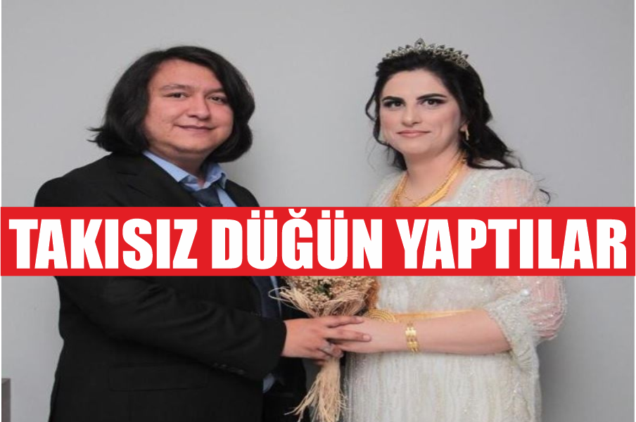 Takısız düğün yaptılar