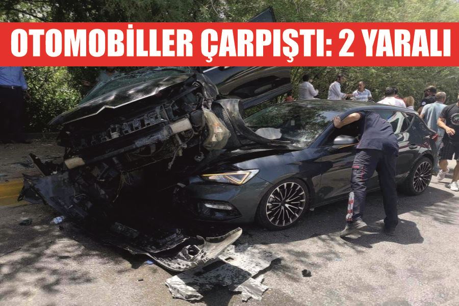 Otomobiller çarpıştı: 2 yaralı