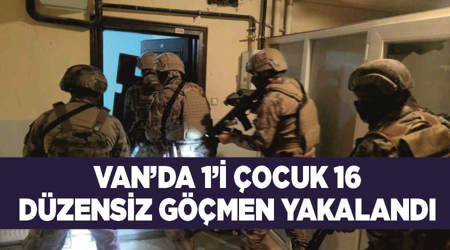 Van’da 1’i çocuk 16 düzensiz göçmen yakalandı