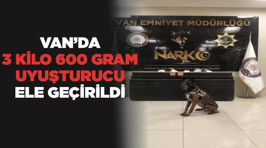 Van’da 3 kilo 600 gram uyuşturucu ele geçirildi