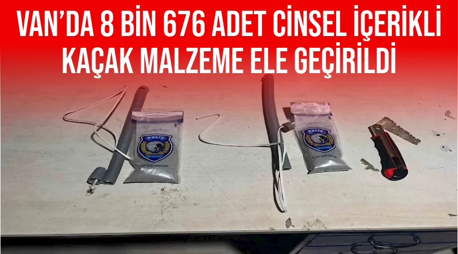 Van’da 8 bin 676 adet cinsel içerikli kaçak malzeme ele geçirildi