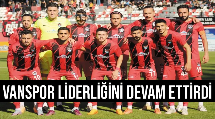 Vanspor liderliğini devam ettirdi