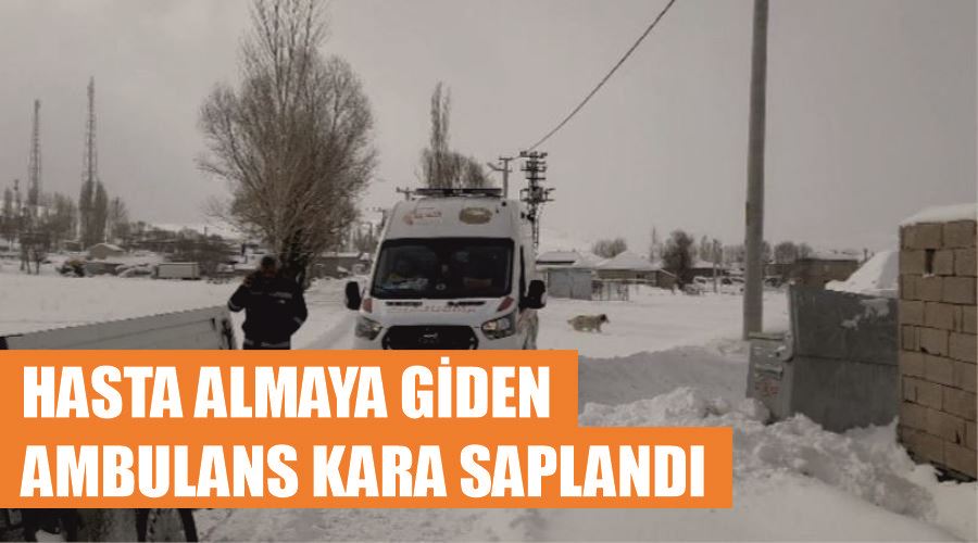 Hasta almaya giden ambulans kara saplandı