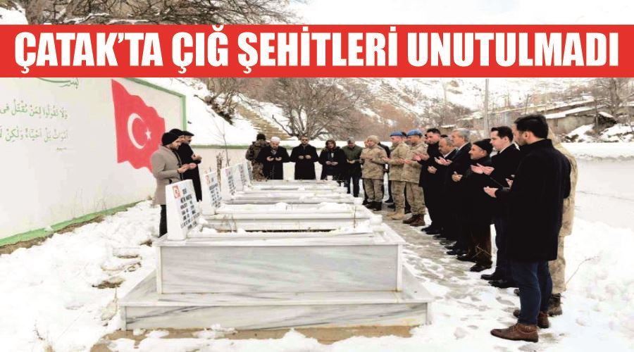 Çatak’ta çığ şehitleri unutulmadı