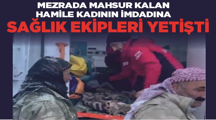 Mezrada mahsur kalan hamile kadının imdadına sağlık ekipleri yetişti