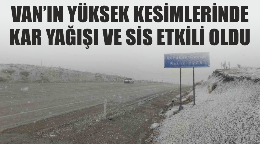 Van’ın yüksek kesimlerinde kar yağışı ve sis etkili oldu