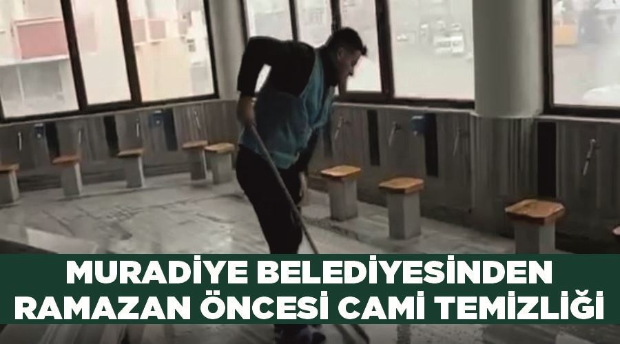 Muradiye Belediyesinden Ramazan öncesi cami temizliği