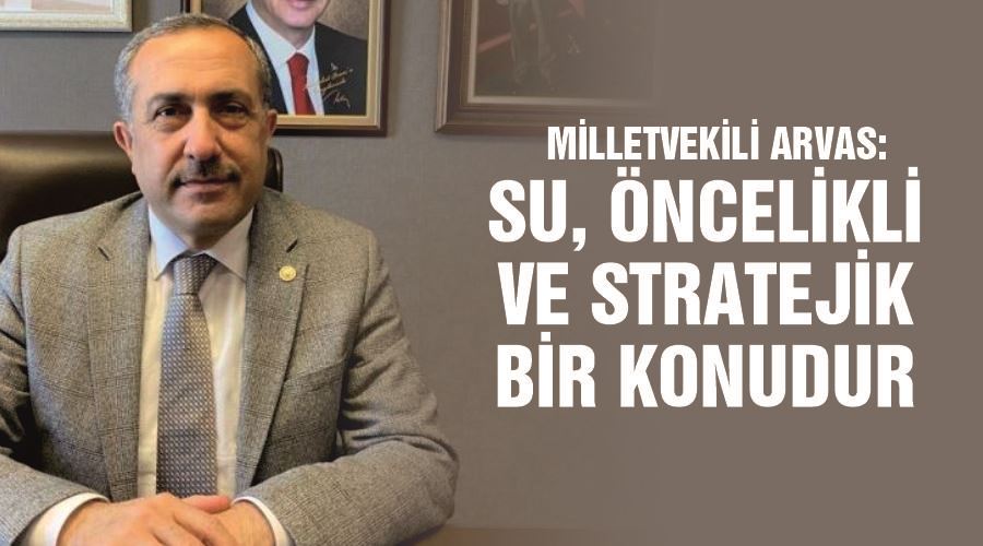 Milletvekili Arvas: “Su, öncelikli ve stratejik bir konudur”