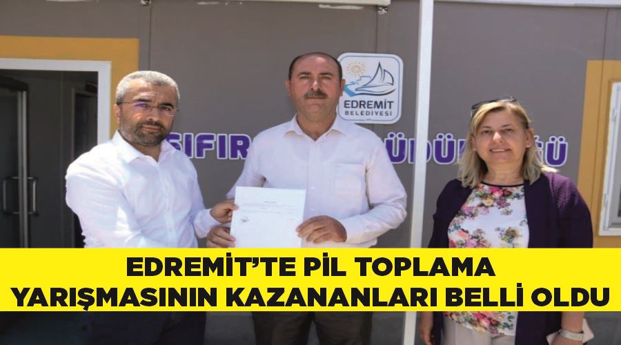 Edremit’te pil toplama yarışmasının kazananları belli oldu