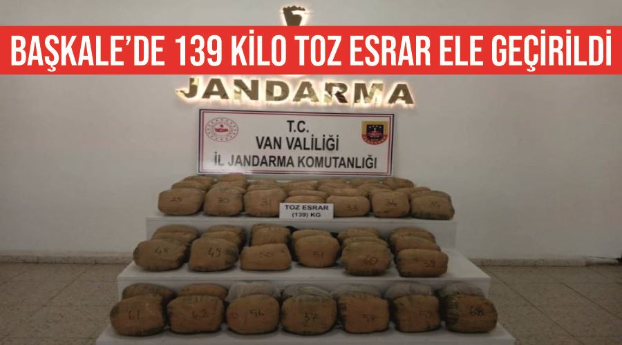 Başkale’de 139 kilo toz esrar ele geçirildi