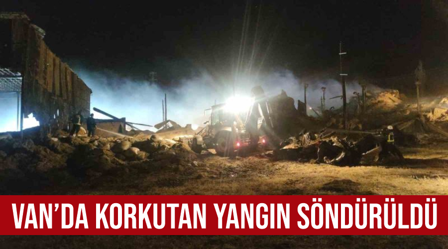 Van’da korkutan yangın söndürüldü