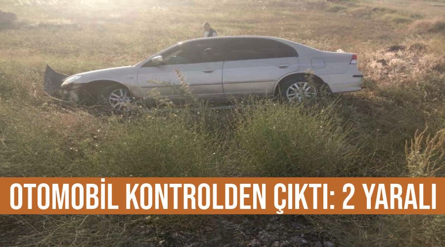 Otomobil kontrolden çıktı: 2 yaralı