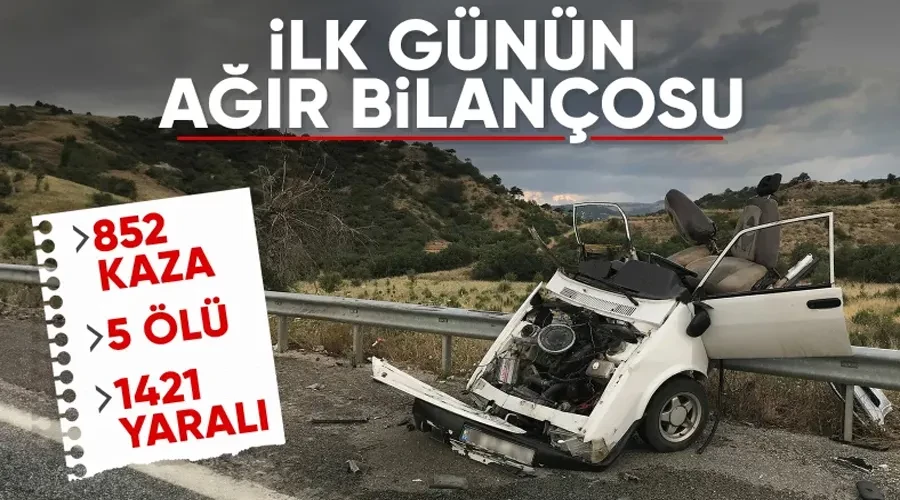 Trafikte bayram bilançosu