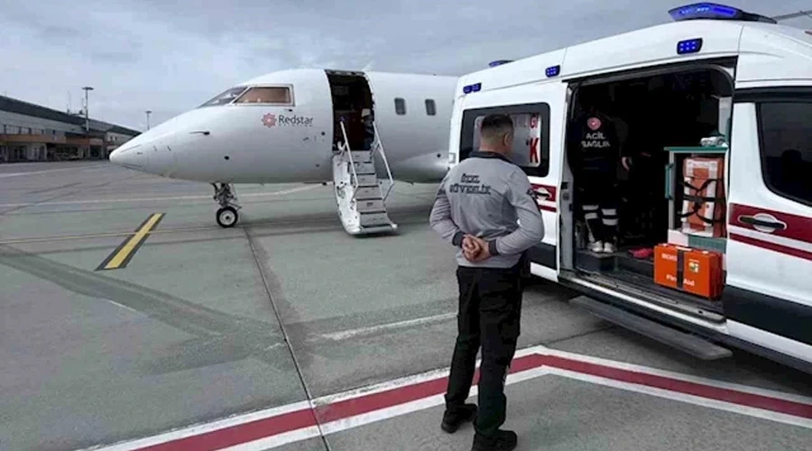 Kalp hastası bebek ambulans uçakla İstanbul’a sevk edildi