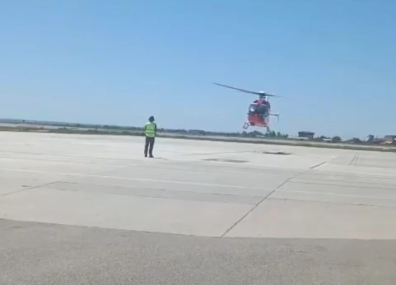 Solunum sıkıntısı yaşayan bebek ambulans helikopterle Van’a sevk edildi