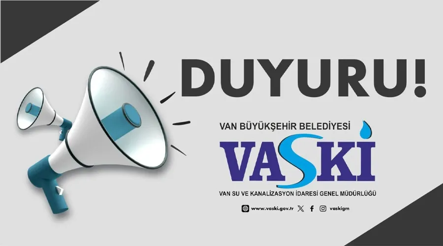 Erciş İlçesinde 2 Günlük Su kesintisi Duyurusu