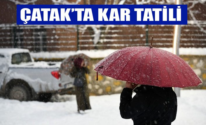 Çatak’ta kar tatili