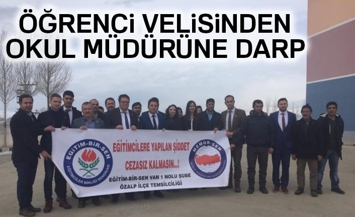 Öğrenci velisinden okul müdürüne darp