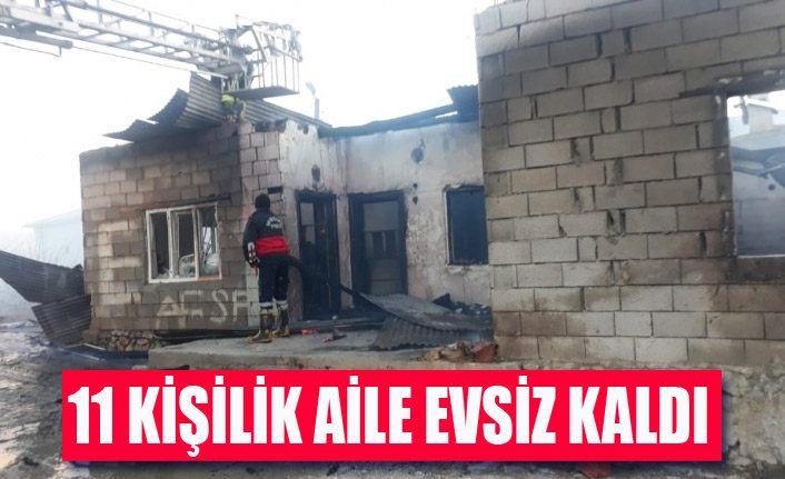 11 kişilik Alaca ailesi kış günü evsiz kaldı