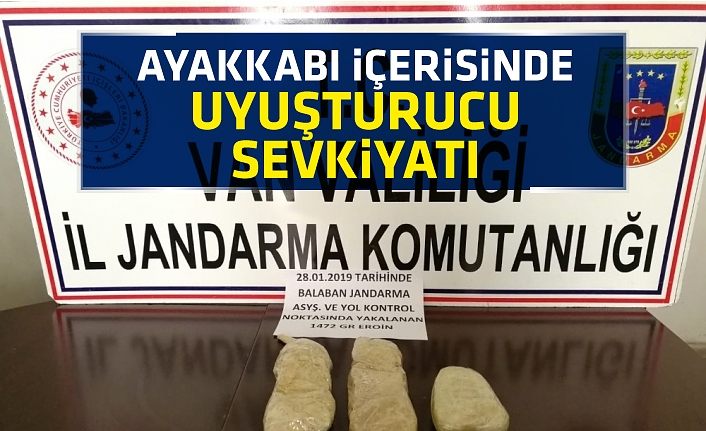 Ayakkabı içerisinde uyuşturucu sevkıyatı