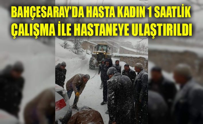 Bahçesaray’da tansiyon ve şeker hastası kadın hastaneye ulaştırıldı