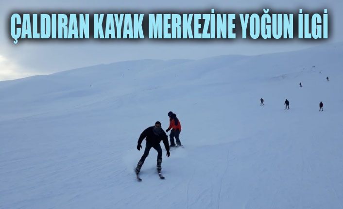 Çaldıran kayak merkezine yoğun ilgi