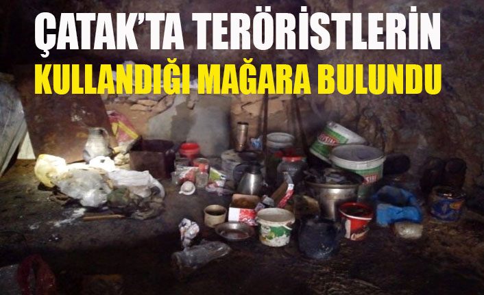Çatak’ta teröristlerin kullandığı bir mağara bulundu