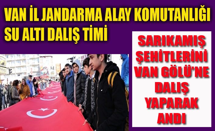 Jandarma Sarıkamış şehitlerini Van Gölü'nde andı