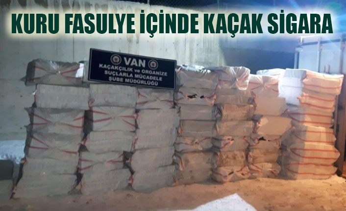 Kuru fasulye yüklü tırda 175 bin paket kaçak sigara ele geçirildi