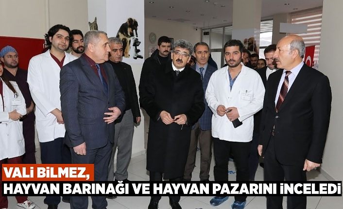 Vali Bilmez, hayvan barınağı ve hayvan pazarını inceledi