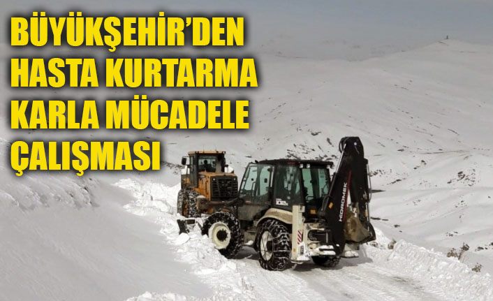 Van’da hasta kurtarma ve karla mücadele çalışması