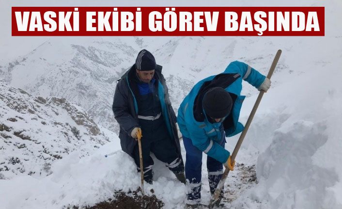 VASKİ ekibinin zorlu kış mesaisi