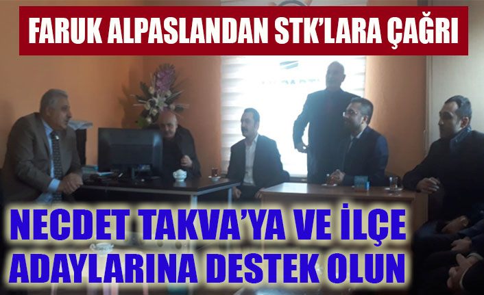 Alpaslan’dan STK’lara Necdet Takva’ya destek çağrısı