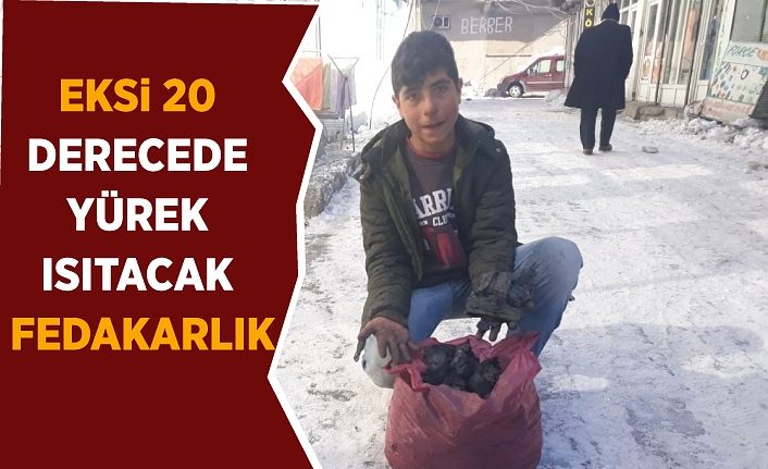 Eksi 20 derecede yürek ısıtacak fedakarlık