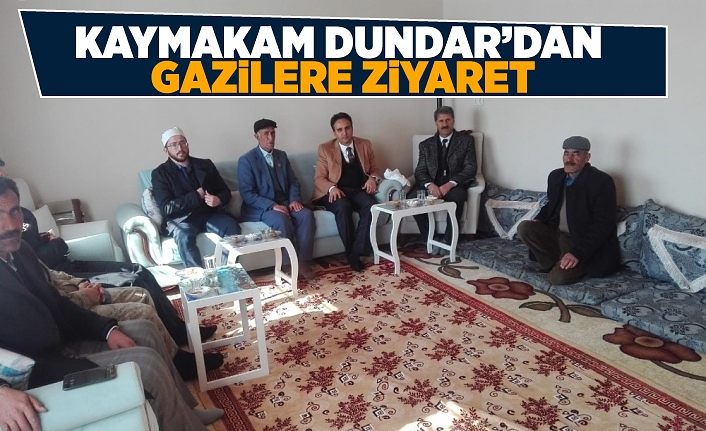 Kaymakam Dundar’dan gazilere ziyaret
