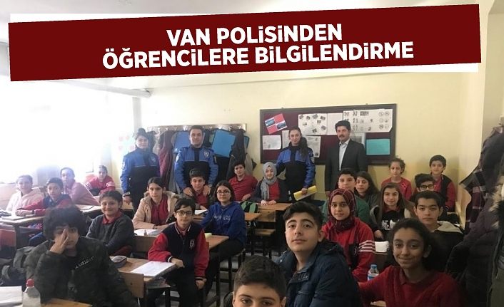 Van polisinden öğrencilere bilgilendirme