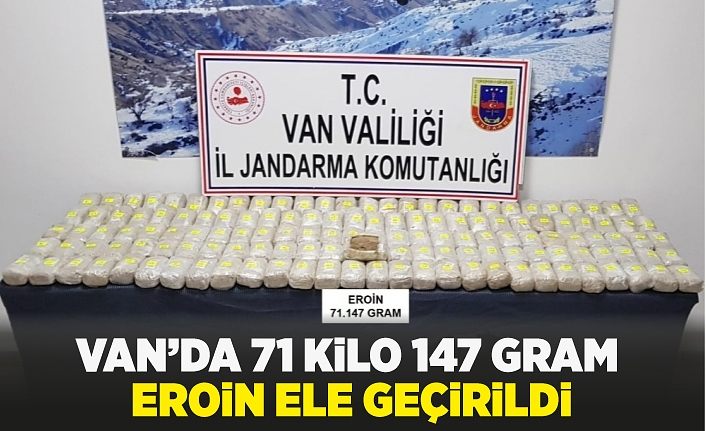 Van’da 71 kilo 147 gram eroin ele geçirildi