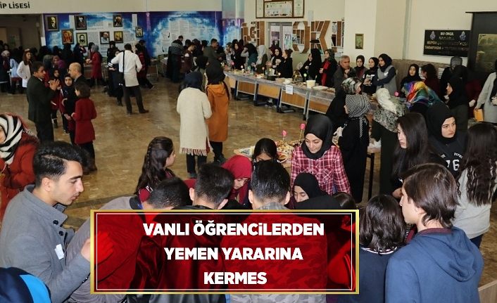 Vanlı öğrencilerden Yemen yararına kermes