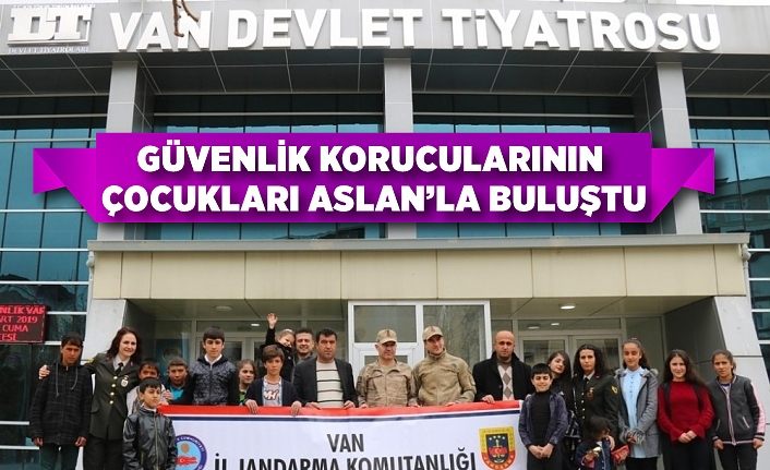 Güvenlik korucularının çocukları Aslan’la buluştu