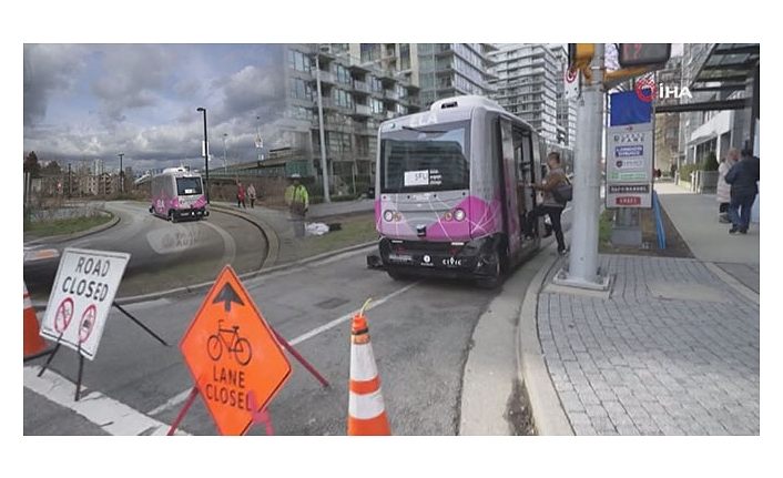 Sürücüsüz otobüs görücüye çıktı