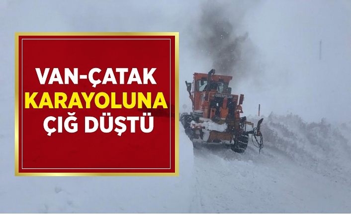 Van-Çatak karayoluna çığ düştü