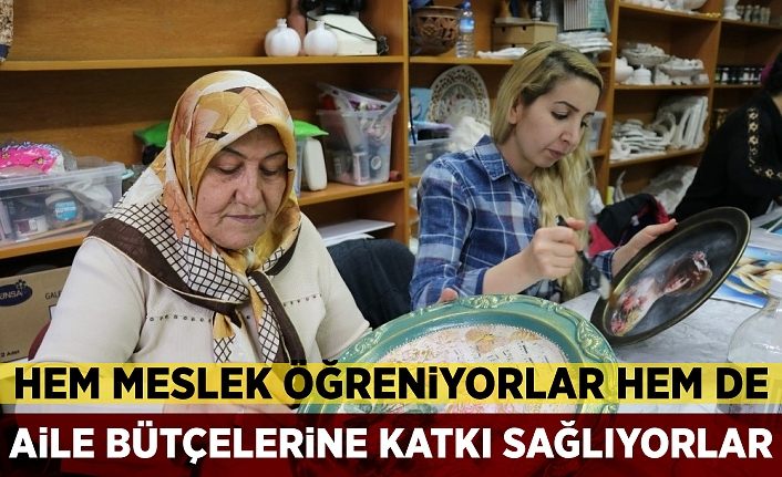 Hem meslek öğreniyorlar hem de aile bütçelerine katkı sağlıyorlar