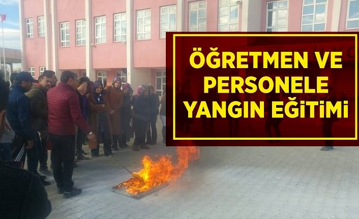 Öğretmen ve personele yangın eğitimi