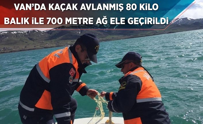 Van’da kaçak avlanmış 80 kilo balık ile 700 metre ağ ele geçirildi